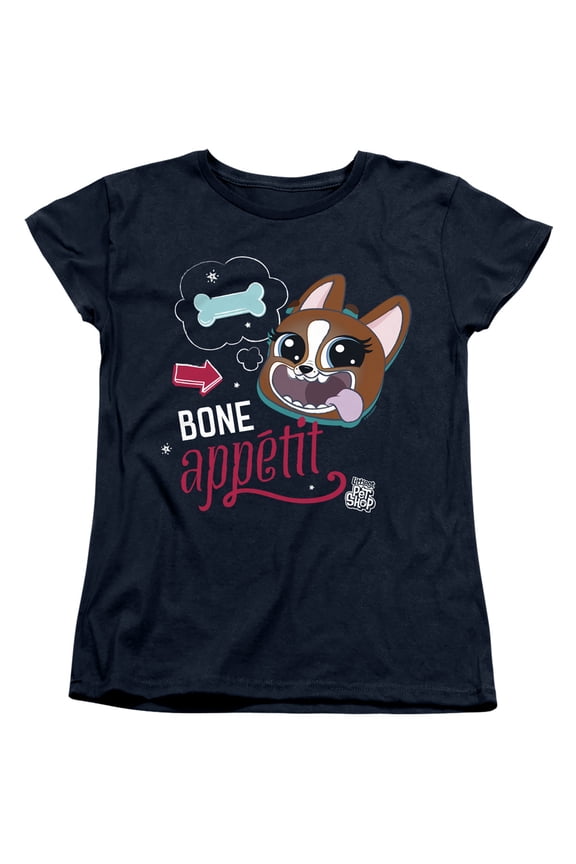 Littlest Pet Shop Bone Appetit S/S Women's T-Shirt Navy