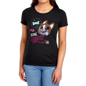 Littlest Pet Shop Bone Appetit Women's T Shirt, Black, 2X-Large