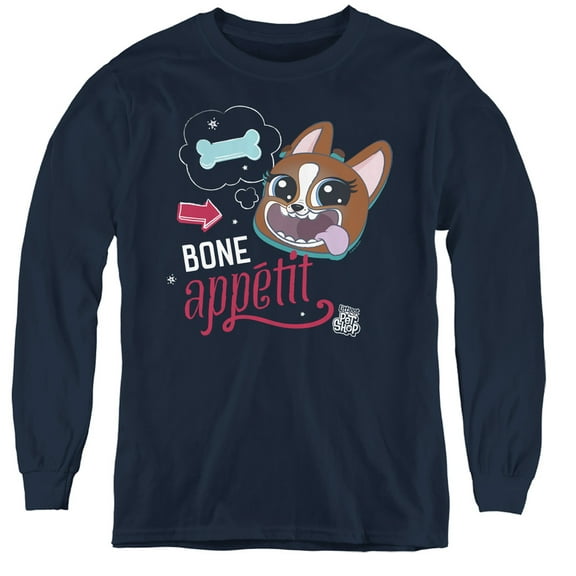 Littlest Pet Shop Bone Appetit Youth Long Sleeve T-Shirt Navy