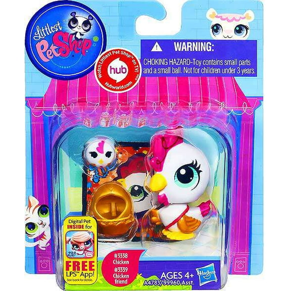 Littlest Pet Shop Chicken & Chicken Friend Figure, 2 Pack