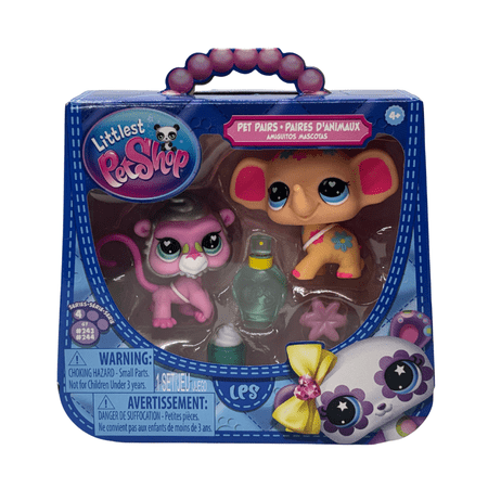 Littlest Pet Shop, Elephant Spa, Pet Pairs, Series 4 - Mini Figures 2 Pack