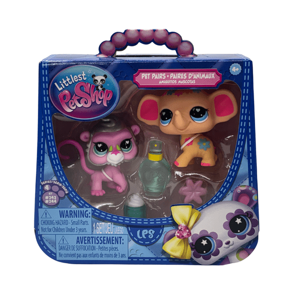 Littlest Pet Shop, Elephant Spa, Pet Pairs, Series 4 - Mini Figures 2 Pack