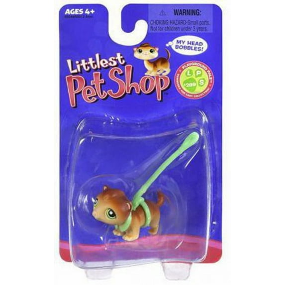 Littlest Pet Shop Ferret Figure (Green Leash)