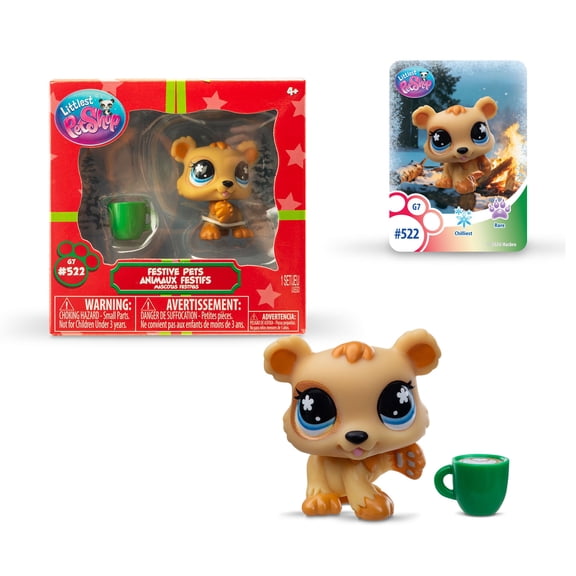 Littlest Pet Shop Festive Pets - Seasonal Singles Brown Bear