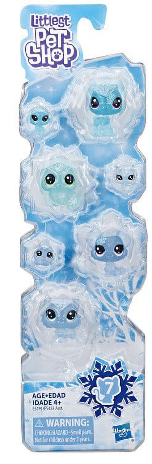Littlest Pet Shop Frosted Wonderland Blue Collection Figure 7 Pack