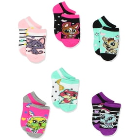 Littlest Pet Shop LPS Girl's Toddler No Show 6 Pack Socks LP000GNS