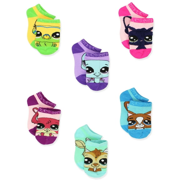 Littlest Pet Shop LPS Girl's Toddler Women's No Show 6 Pack Socks LP001GNSYT