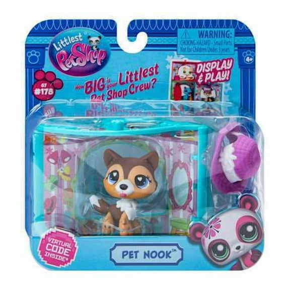 Littlest Pet Shop Pet Nook Shepard Figure (Hat Boutique, with Virtual Code)
