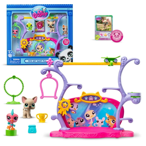Littlest Pet Shop, Pets Got Talent Play Set - Gen 7,Pets #67 & #66, LPS Figure
