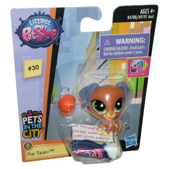 Littlest Pet Shop Pets In The City (2015) Hasbro Pup Tacaro Figure #30