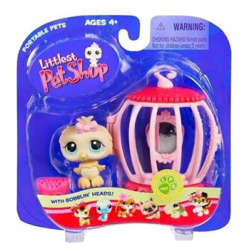 Littlest Pet Shop Portable Pets Canary Bird Figure with Cage