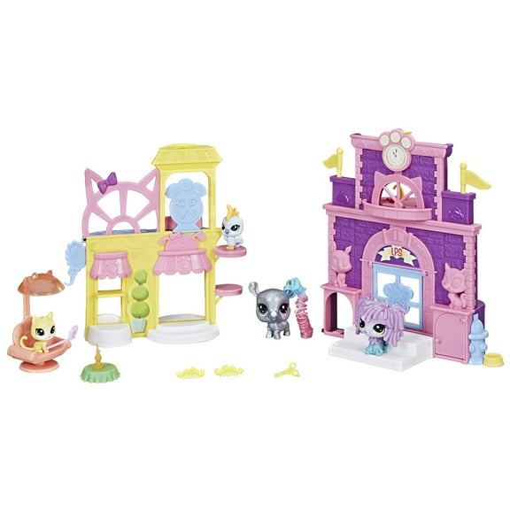 Littlest Pet Shop Prep 'n Party Double Playset Toy, Sparkle Deco, Includes Fan-Voted Pet