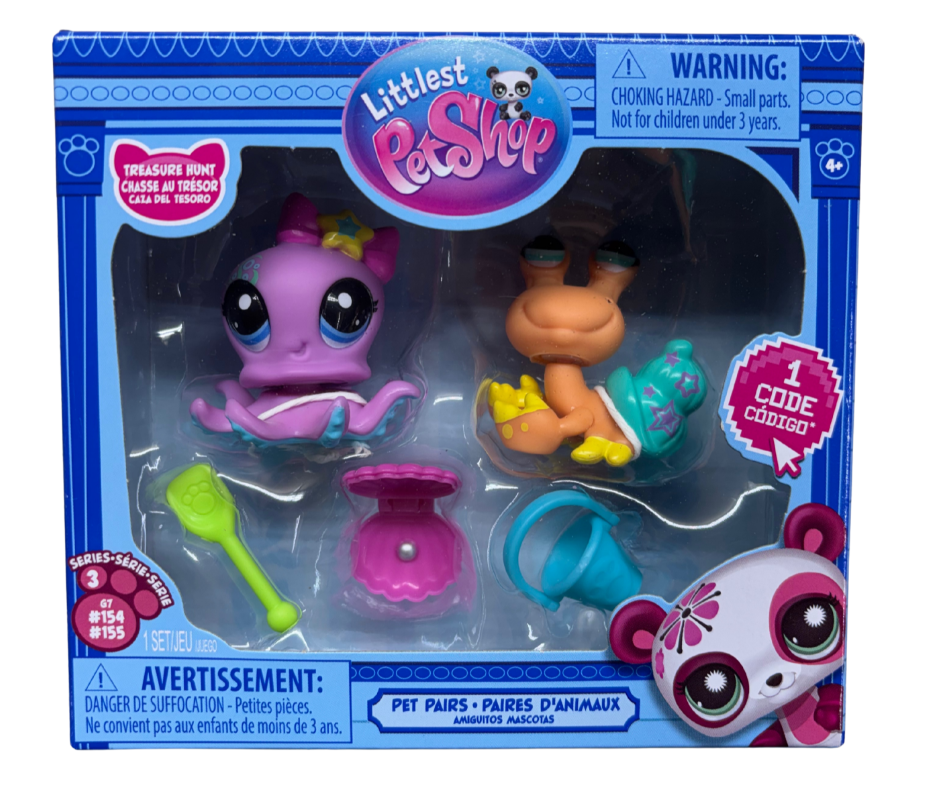 Littlest Pet Shop Series 3 Treasure Hunt Pet Pairs – #154 Octopus