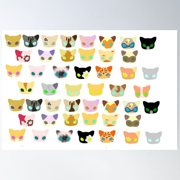 Littlest Pet Shop Shorthair Cat Poster Wall Art, Modern Wall Decor For Living Room Bedroom, 12x18 UNFRAMED