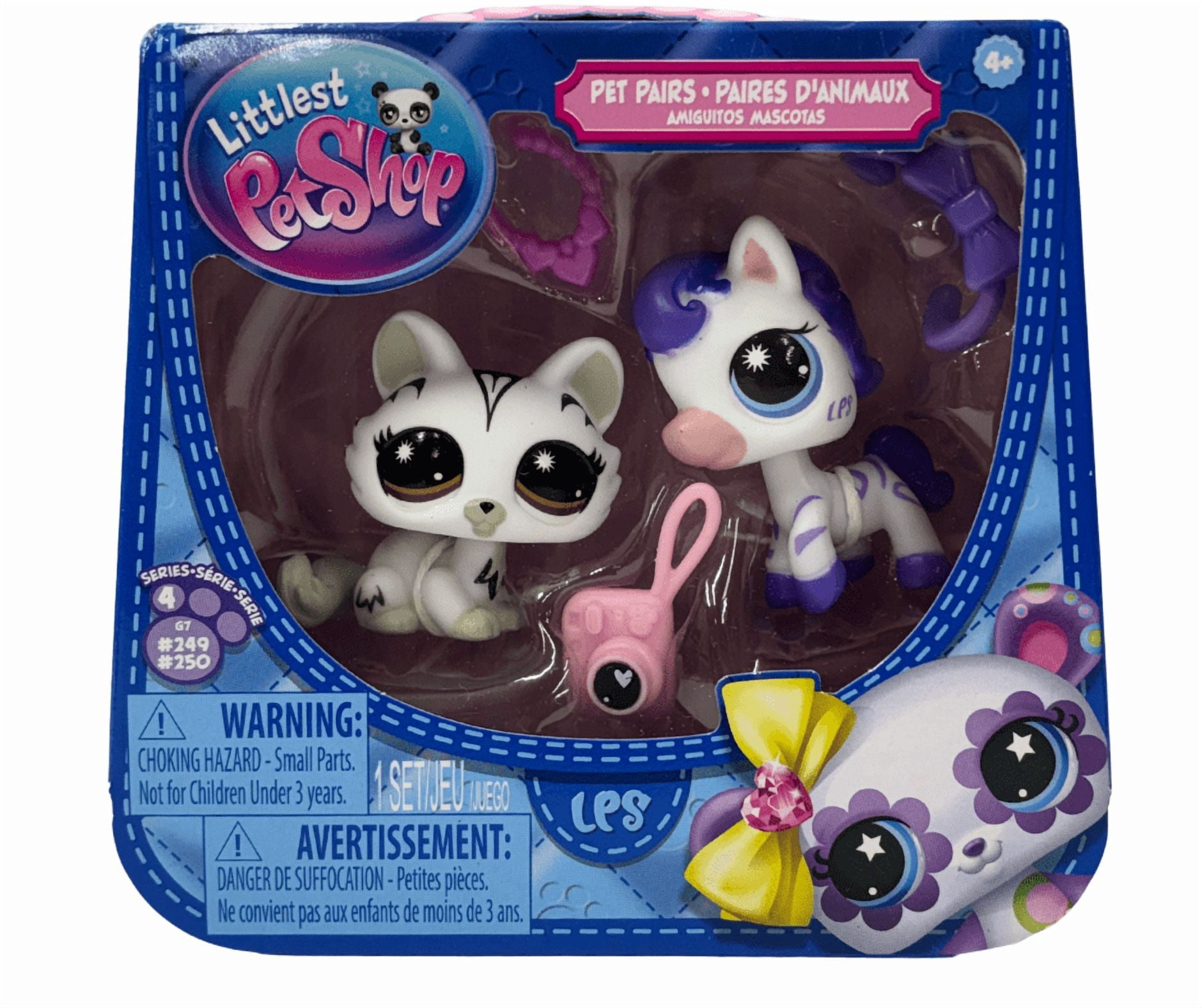Littlest Pet Shop Stylin’ Stripes Pet Pair, Series 4 Mini Figures 2-Pack