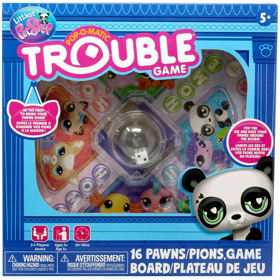 Littlest Pet Shop TROUBLE Board Game Pop-O-Matic