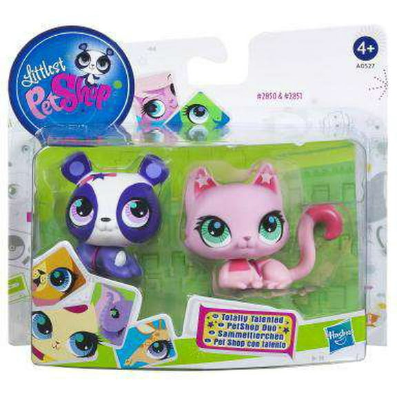 Littlest Pet Shop Totally Talented Pets Panda & Cat Figures, 2 Pack