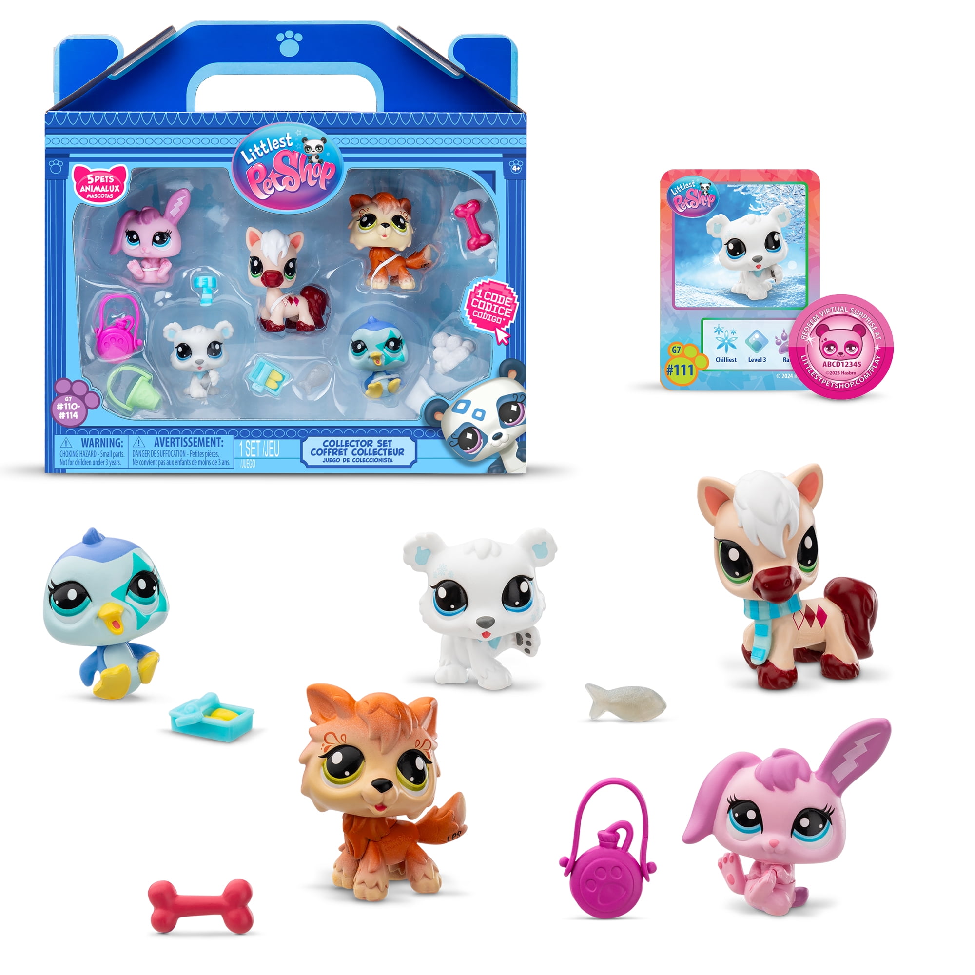 Littlest Pet Shop Winter Theme, Collector 5-Pack, For Girls or Boys, Ages 4 Years and Up