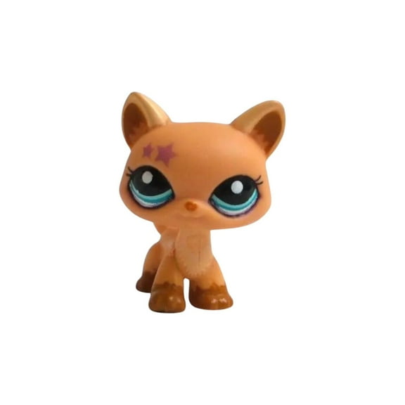 Littlest Petshop Lps #225#2258 Hasbro Cat Maine Coon Salmon & Brown Green Eyes New