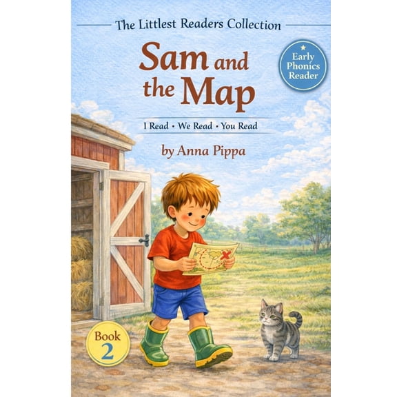 The Littlest Readers Collection Sam and the Map: An Early Phonics Reader for Beginning Readers (Letters A, M, S, T, P, I, N, C, H, R), Book 2, (Paperback)