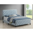 thumbnail image 1 of Littleton Eastern King Tufted Upholstered Bed Delft Blue, 1 of 3