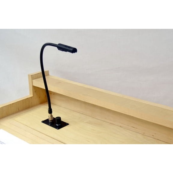 Littlite LA-LED Series 18" LED Detachable Flush Mount Gooseneck Lectern Light, No Power Supply