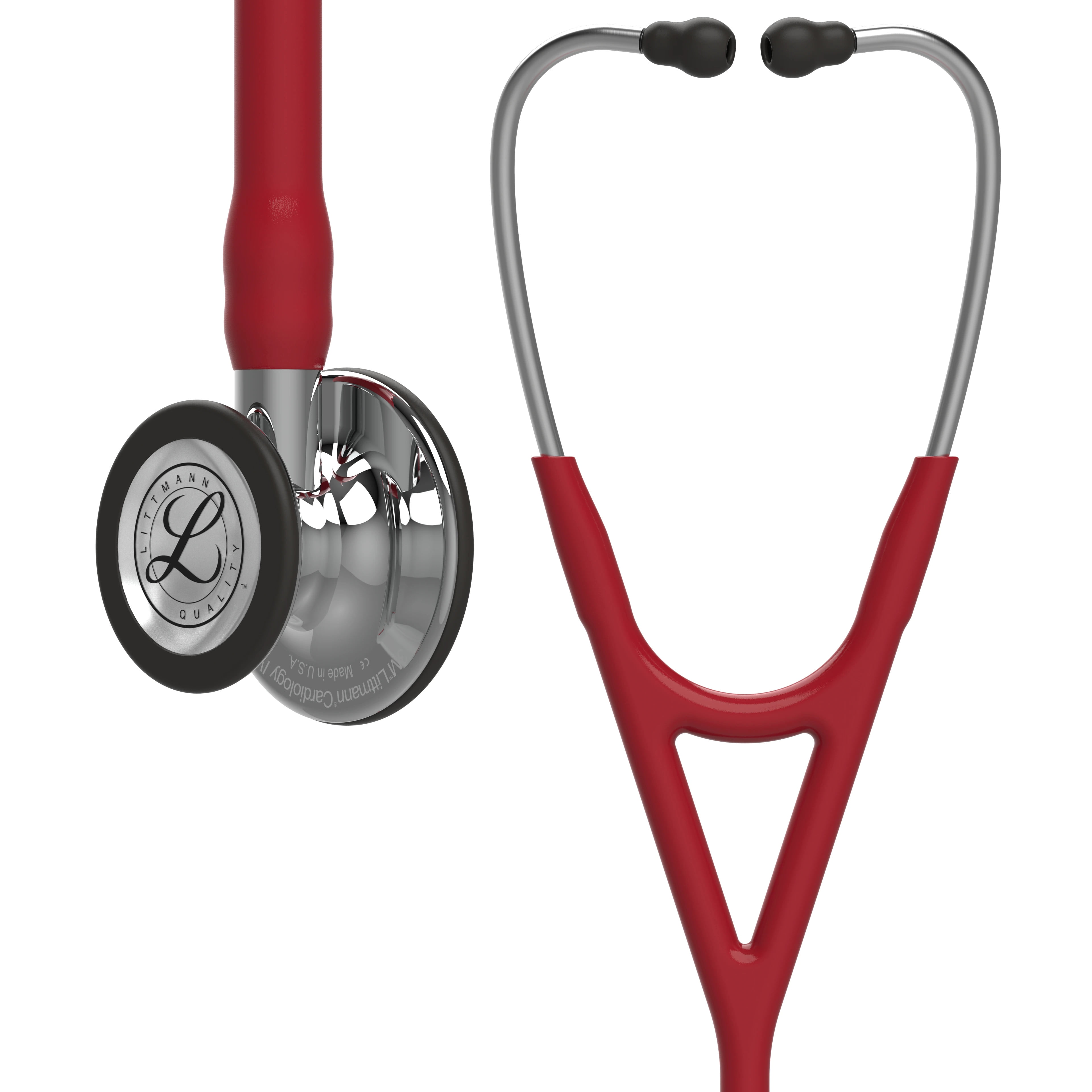 3M Littmann Cardiology IV Diagnostic Stethoscope, Stainless Steel Mirror-Finish Chestpiece, 27" Burgundy Tube, Mirror Stem