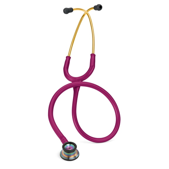 3M Littmann Classic II Infant Stethoscope, Stainless Steel Rainbow-Finish Chestpiece, 28" Raspberry Tube