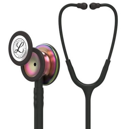Littmann Classic III Monitoring Stethoscope with Rainbow-Finish Chestpiece, Black Tube, 27