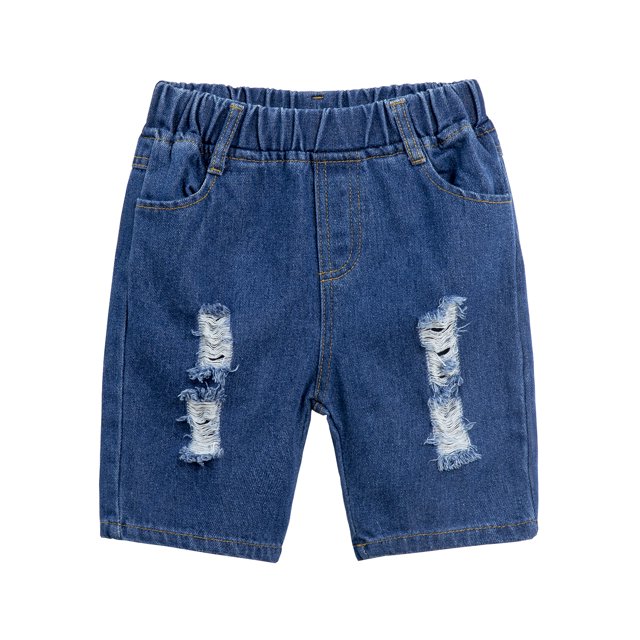 LitttleSpring Toddler Boys Jean Shorts with Pockets Summer Denim Shorts Elastic Waist Fashion
