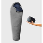 Litume Down Mummy Sleeping Bag, Ultra Lightweight 1.3 lbs, 700 Fill Power, 50 F/ 10 C, Compact Sleep Sack for Warm Weather Camping, Hiking, Travel C2102