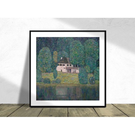 Litzbergkeller Gustav Klimt Square Poster Vintage Exhibition Reproduction Decor House Poster, Unframed Paper Poster 8x10in