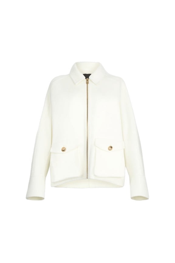 Fringed Detail Short Jacket With Buttoned Cuffs (Women's)