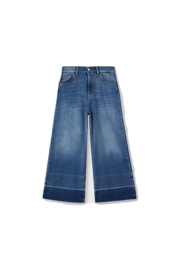 Wide Leg High Waist Denim Jeans (Women's)