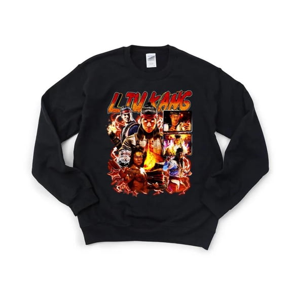 Liu Kang Mortal Kombat Video Game Fighter Shaolin Monk Fire God Gaming Sweatshirt, for men & women, up to size 5XL