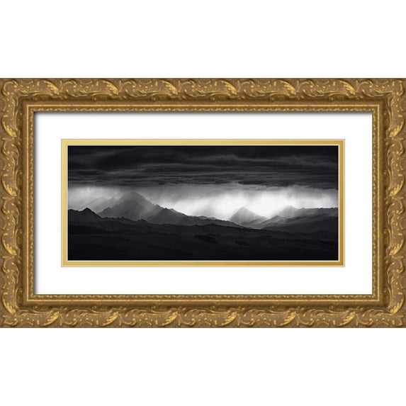 Liu, Ke 32x16 Gold Ornate Wood Framed with Double Matting Museum Art Print Titled - See Through