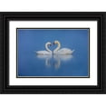 thumbnail image 1 of Liu, Wei 18x13 Black Ornate Wood Framed with Double Matting Museum Art Print Titled - Swans Love, 1 of 4