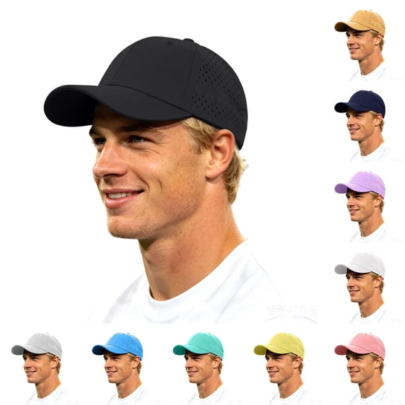 LiuXxxx Cap Breathable Lightweight Sun Hat Outdoor Baseball Cap For Running Travel Unisex Adjustable Black