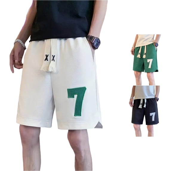 LiuXxxx Casual Shorts Summer Street Style Loose Fit Athletic Cargo Pants for White M