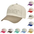 thumbnail image 1 of LiuXxxx Embroidered Baseball Caps Patchwork Trucker Dad Hop Hat Khaki, 1 of 4