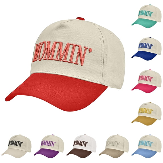 LiuXxxx Embroidered Baseball Caps Patchwork Trucker Dad Hop Hat Red