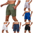 thumbnail image 1 of LiuXxxx Male Summer Shorts Solid Color Tie Suit Cool Breathable Five Quarter Pants Green M, 1 of 8