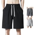 thumbnail image 1 of LiuXxxx Men's Shorts with Deep Pockets Loose Fit Casual Shorts for Running Workout Training Basketball Black XXXL, 1 of 8