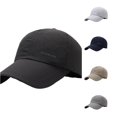 thumbnail image 1 of LiuXxxx Men's Summer Breathable Perforated Outdoor Sunblock Reflective Strip Quick Drying Visor Baseball Cap Grey, 1 of 4
