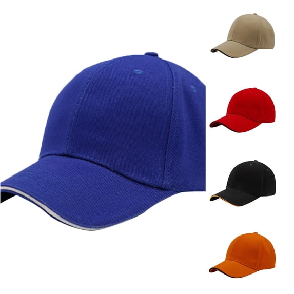 LiuXxxx Mens Womens Summer Fashion Casual Sunscreen Baseball Caps Adjustable Brim Outdoor Travel Hat Lightweight Unisex Dad Hat Daily Wear Blue