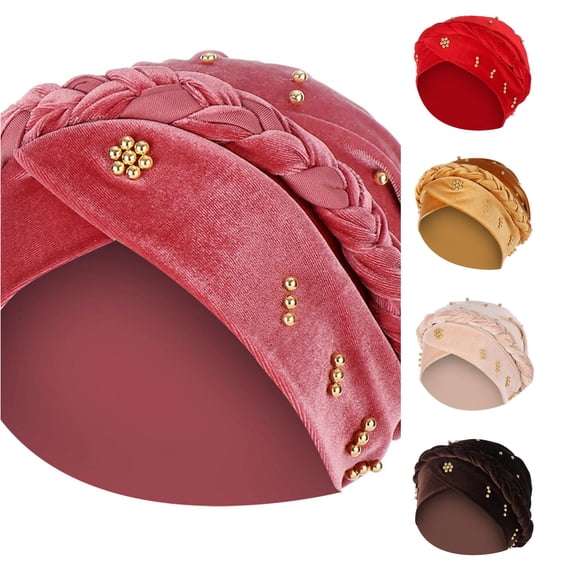 LiuXxxx Solid Beading Wrap Ruffle Cancer Women Baseball Cap with Elegant Hat Design Watermelon Red