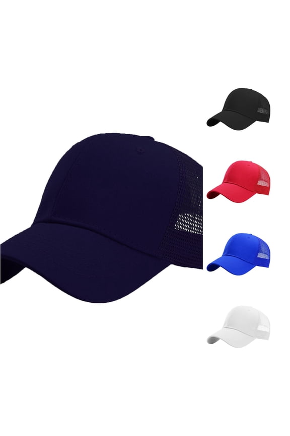 Structured Trucker Baseball Cap Six- Adjustable Mesh Snapback for Men Women Outdoor Performance Custom Embroidery Oversized Fit Breathable Daily Wear Navy