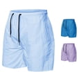 thumbnail image 1 of LiuXxxx Summer Men's Beach Pants Candy Color Five Piece Pants Men's Ten Color Quick Drying Casual Shorts Light Blue L, 1 of 6
