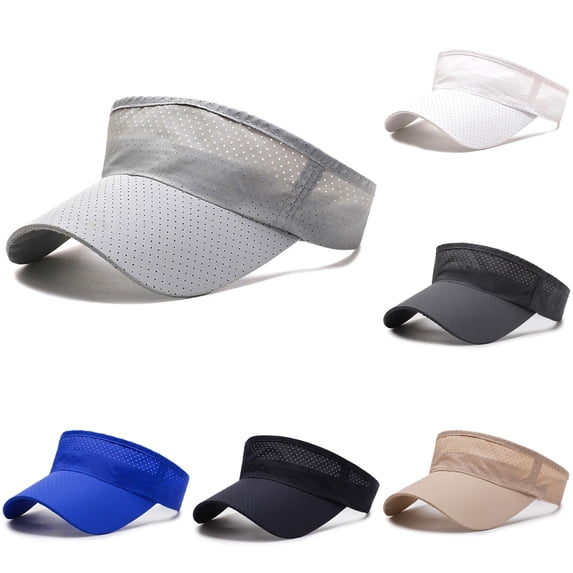 LiuXxxx Unisex Mesh Baseball Caps Sun Visors Breathable Outdoor Summer Hat Adjustable Open Top for Men Women Beach Daily Casual Light Gray