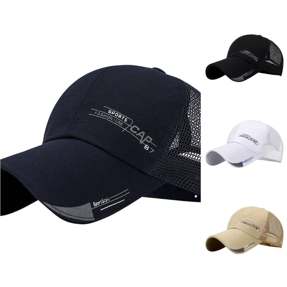 LiuXxxx Unisex Mesh Trucker Baseball Cap Outdoor Sport -hop Hat for Men Women Summer Breezy Adjustable Quick-Dry Dad Visor Navy